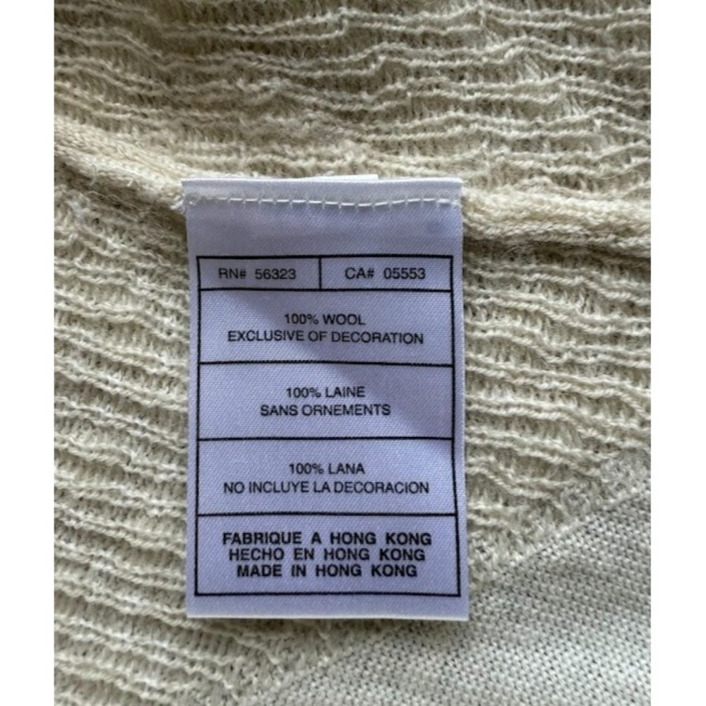 Vintage Nike‎ Golf 100% Wool Sweater Men Large Beige Pullover V Neck Long Sleeve - Picture 11 of 13